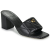 Coach Papucsok QUILTED BLOCK HEEL SANDAL Fekete 38