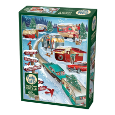 Cobble Hill 1000 db-os puzzle - Christmas Campers (40219) puzzle, kirakós