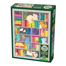 Cobble Hill 1000 db-os puzzle - Rainbow Cat Quilt (40046) puzzle, kirakós