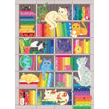  Cobble Hill puzzle hímzett takaró: szivárvány macskák 1000 darab puzzle, kirakós