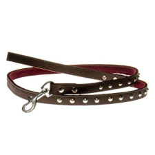  COBBYS PET Valódi bőr póráz, bélelt, szegecsekkel díszített 15mm/120cm nyakörv, póráz, hám kutyáknak