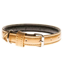  COBBYS PET Valódi csiszolt bőr nyakörv, bézs 20mm/45cm nyakörv, póráz, hám kutyáknak