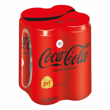 Coca-Cola üdítőital szénsavas coca-cola zero dobozos multipack 4x0,33l 1257222 üdítő, ásványviz, gyümölcslé