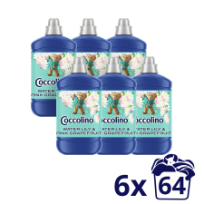 COCCOLINO Water Lily&Pink Grapefruit öblítőkoncentrátum 6x1600 ml (384 mosás) tisztító- és takarítószer, higiénia