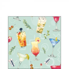 Cocktail Party Aqua papírszalvéta 25x25cm,20db-os konyhai eszköz
