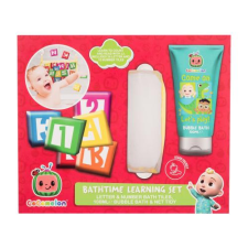 Cocomelon Bathtime Learning Set ajándékcsomagok fürdőhab 100 ml + játékkockák + háló gyermekeknek kozmetikai ajándékcsomag