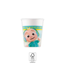 Cocomelon Music papír pohár 8 db-os 200 ml FSC party kellék