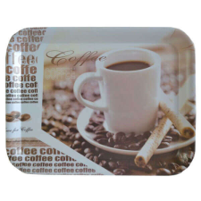  COFFEE TIME kávés műanyag tálca - nagyméretű - 39,5x2,3x29 cm konyhai eszköz