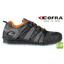 COFRA Fluent S1P Szellőző Munkavédelmi Sportcipő Fekete/Narancssárgasárga - 39 munkavédelmi cipő