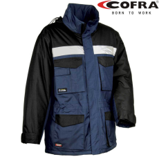 COFRA Gust Bélelt Téli Ripstop Munkáskabát Sötétkék/Fekete - M