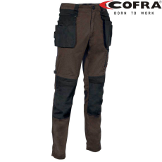 COFRA Kudus Sztreccs Munkásnadrág Barna/Fekete - 52