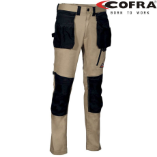 COFRA Kudus Sztreccs Munkásnadrág Khaki/Fekete - 60