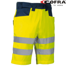 COFRA Turmero Láthatósági Rövidnadrág HV Borostyán/Sötétkék - 56