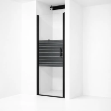  Coimbra .||. Black Pattern 80 nyíló zuhanyajtó, 190cm, 5mm, NANO fürdőkellék