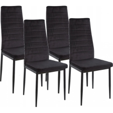  Coleta Nova bársony szék Fekete - 4 db bútor