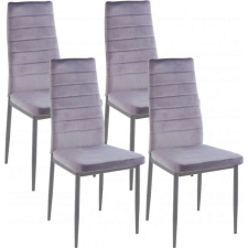  Coleta Nova bársony szék Szürke - 4 db bútor