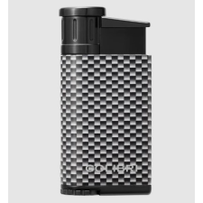 Colibri Evo CF - szivargyújtó ferde szúrólánggal, karbon mintával-fehér/ezüst öngyújtó