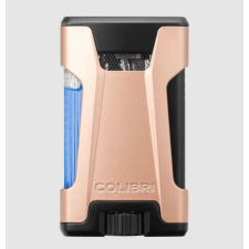 Colibri Rebel, dupla Jet lánggal égő szivaröngyújtó - rozé arany öngyújtó