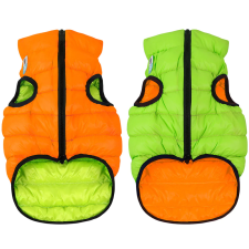 Collar AiryVest Lumi kifordítható, világító kutyakabát XS25 Zöld/narancs kutyaruha