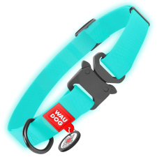 Collar WAUDOG Waterproof QR kódos kutyanyakörv metál fastex csattal M világítós nyakörv, póráz, hám kutyáknak