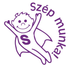 COLOP Bélyegző, motivációs, Szép munka!, COLOP "N43-kék", lila bélyegző