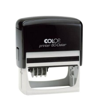 COLOP Dátum+szöveg bélyegző Printer 60 Dátum K fekete ház 37x76 mm bélyegző