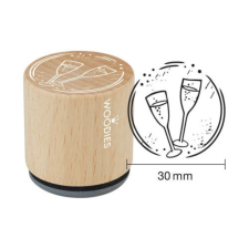 COLOP Gumibélyegző - Glasses of champagne - Woodies Rubber Stamp (1 db) bélyegző