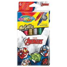 Colorino Disney Avengers METÁL filctoll készlet - 6 darabos filctoll, marker