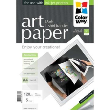 ColorWay Fotópapír ART series pólóra vasalható fólia (sötét) 120 g  A4 5 lap (PTD120005A4) (PTD120005A4) fotópapír