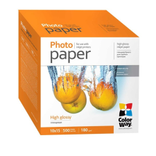 ColorWay Fotópapír, magasfényű (high glossy), 180 g/m2, 10x15, 500 lap fotópapír
