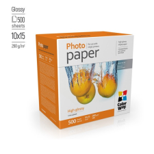 ColorWay Fotópapír, magasfényű (high glossy), 260 g/m2, 10x15, 500 lap (PG2605004R) fotópapír