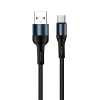 ColorWay Kábel, USB Type-C CW-CBUC045-BK, nylon 2,4A 1M fekete (CW-CBUC045-BK)