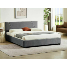  Columbia Velvet Tárolós Bársony Franciaágy Szürke 160x200 ágy és ágykellék