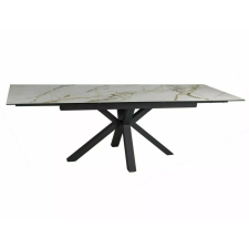  Columbus Ceramic Amber Bianco Bővíthető Étkezőasztal Márvány Fehér-Fekete bútor