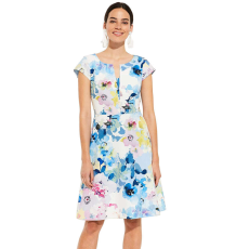 Comma kék virágmintás női ruha – 36
