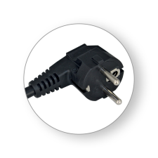 Commel Csatlakozó kábel 16 A 250 V ~ 3500 W, fekete 3x1,5 / 2m villanyszerelés