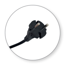 Commel satlakozó kábel szerszámgéphez 10 A 250 V ~ 2200 W, Fekete 2x1 / 4m villanyszerelés