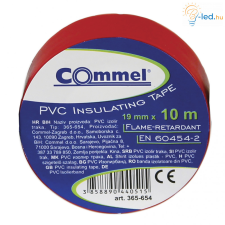 Commel Szigetelő Szalag 19mm x 10m - piros - 365-654 villanyszerelés