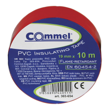 Commel Szigetelőszalag 19mm x 10m piros 1 db villanyszerelés