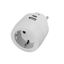 Commel USB A+C adapter, telefontöltő konnektorral aljzattal villanyszerelés