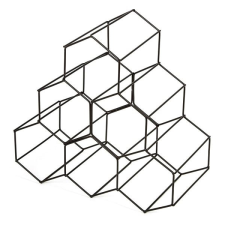 Compactor hatszögletű, 6 palack számára, matt acél, szürke konyhai eszköz