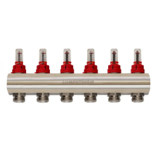 Computherm MF03 1"-os áramlásmérővel szerelt 6 leágazásos osztó villanyszerelés