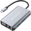 Conceptronic DONN21G dokkoló állomás és port replikátor Vezetékes USB 3.2 Gen 1 (3.1 Gen 1) Type-C Szürke (DONN21G)