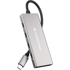 Conceptronic HUBBIES17G hálózati csatlakozó USB 3.2 Gen 2 (3.1 Gen 2) Type-C 10000 Mbit/s Szürke (HUBBIES17G) laptop kellék
