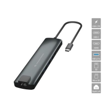 Conceptronic USB-C Notebook Dokkoló fekete (DONN06G) (DONN06G) - Notebook dokkoló laptop kellék