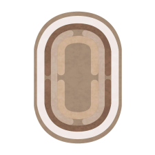  Conceptum Hypnose Carpet (80 x 300) Brown Sftkece048-Oval lakástextília