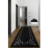  Conceptum Hypnose Folyosószőnyeg (100 x 150) Fekete Fehér Kocka - Fekete