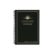 Concord Spirálfüzet, A5, vonalas, 70 lap, CONCORD, fekete (PUCO8959) füzet