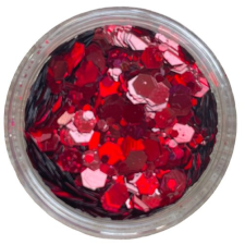 Confetti mix #15 piros körömdíszítő
