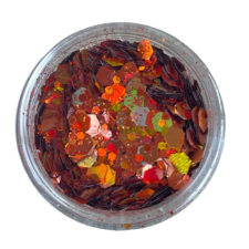  Confetti mix #16 bronz körömdíszítő